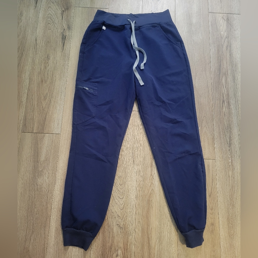 High Rise Figs Navy Blue Jogger Pants